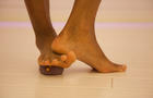 Louis' exquisite feet on a massage ball Foot massage
