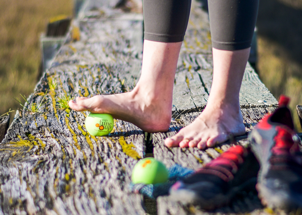 Self-Massage Ball Therapy for Hiker's Knees, Feet & Ankles