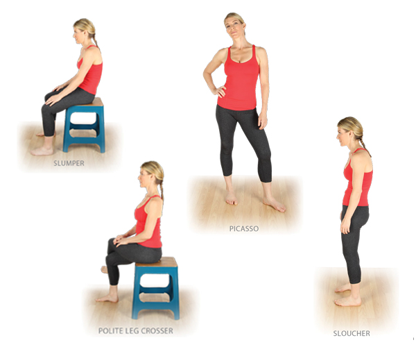 examples of common poor posture stances